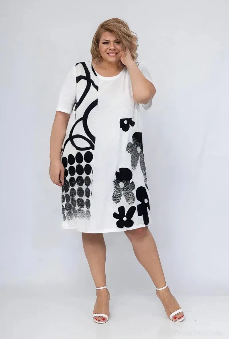 Großhändler World Fashion - Große Frauenkleidung Kurzärmel mit Leinen - elegant und komfortabel