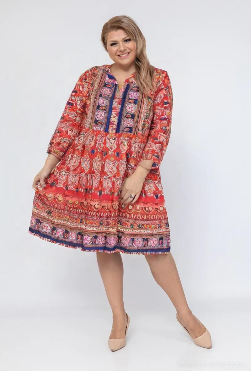 Mayorista World Fashion - Vestido de mujer de manga 3/4 - elegante y cómodo