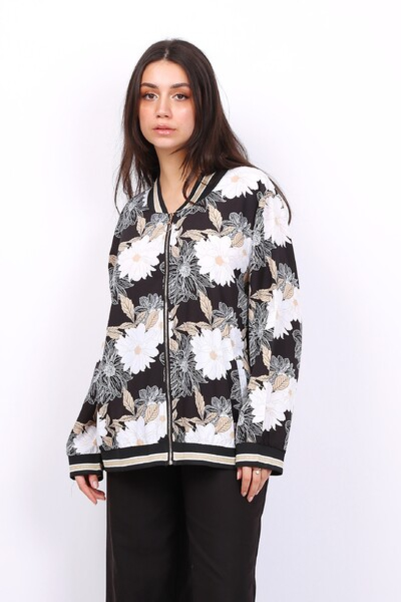 Mayorista World Fashion - Bomber GT de manga larga - Estampado de flores