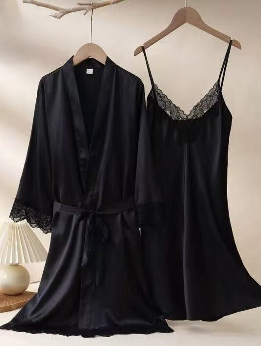 Wholesaler Xin Feng Yun - Bathrobe with nightie with lace