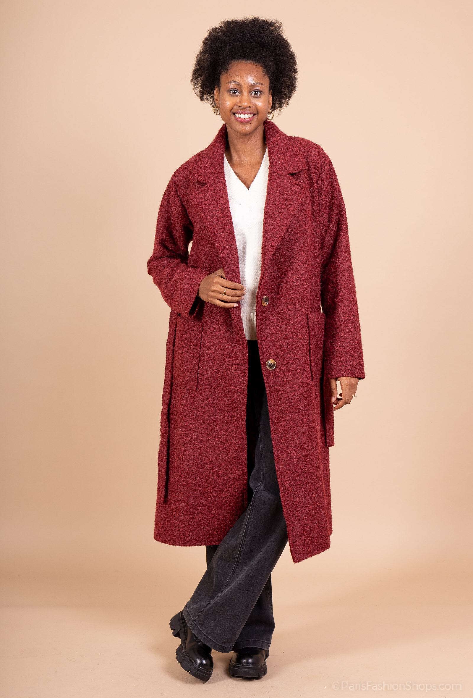 Manteaux cintré avec bouton