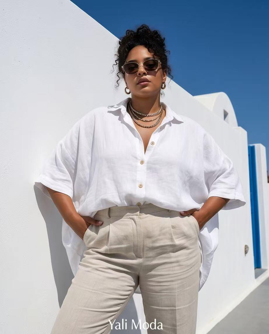 Wholesaler YALI MODA - Linen Shirt "White Summer"