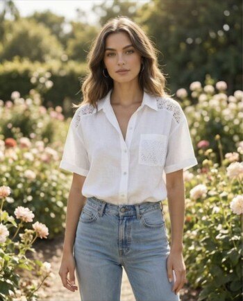 Mayorista YALI MODA - Camisa de lino "Blanco Luminoso"