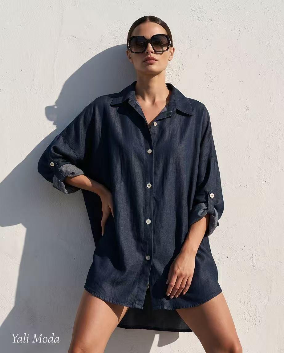 Mayorista YALI MODA - Camisa de Lyocell de Flujo Suave