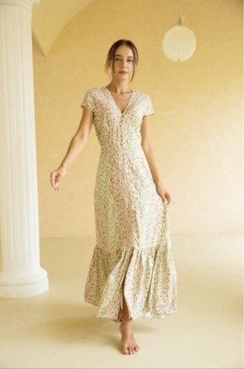 Mayorista YALI MODA - Vestido Largo "Floral Whisper"