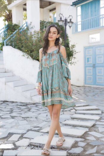 Mayorista YALI MODA - Vestido Corto "Azul Verano"