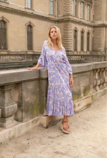 Mayorista YALI MODA - Vestido Midi "Luz de Lavanda"