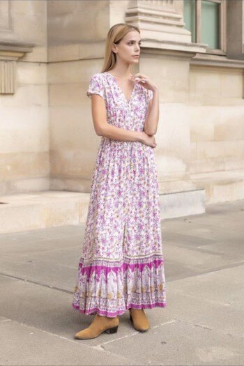 Mayorista YALI MODA - Vestido Largo "Floral Breeze"