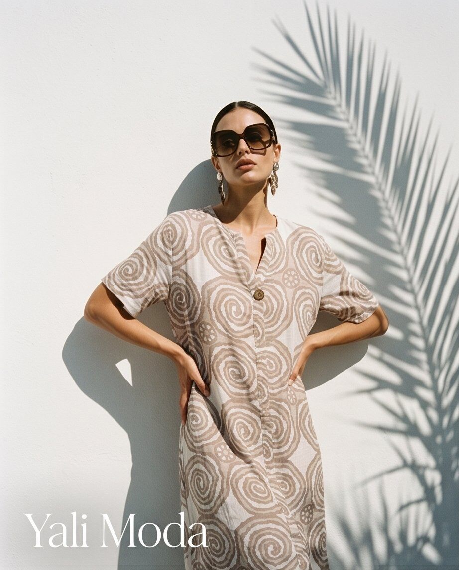 Wholesaler YALI MODA - Long Shirt "Swirl Elegance"