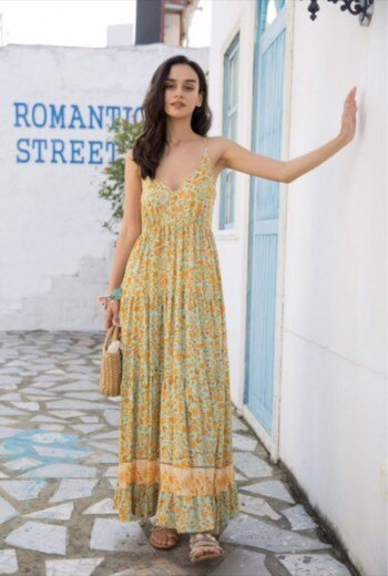 Mayorista YALI MODA - Vestido Largo "Sunny Garden"
