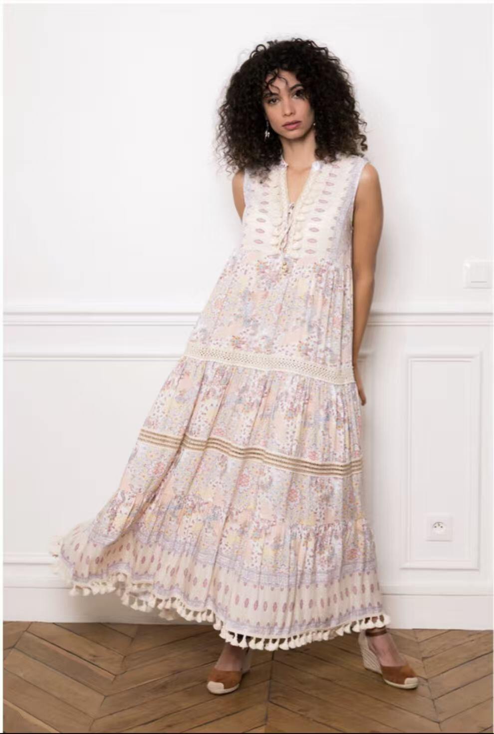 Mayorista YALI MODA - Vestido Largo Boho "Soft Blossom"