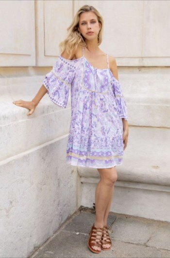 Mayorista YALI MODA - Vestido Corto "Brisa de Lavanda"