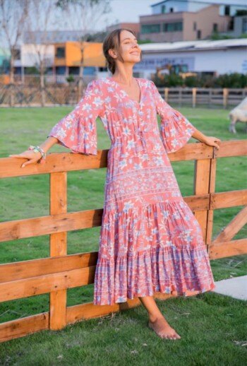 Mayorista YALI MODA - Vestido Largo "Rose Serenade"