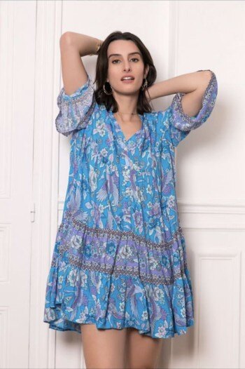Mayorista YALI MODA - Vestido Corto "Azul Verano"