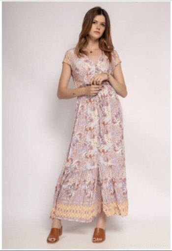 Mayorista YALI MODA - Vestido Largo "Flores de Sol"