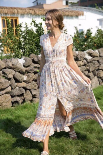 Mayorista YALI MODA - Vestido Largo de Verano "Floral Breeze"