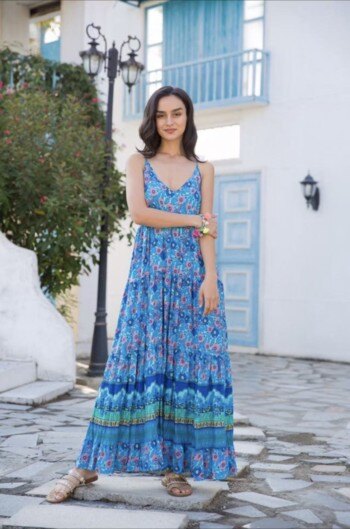 Mayorista YALI MODA - Vestido Largo de Verano "Ocean Breeze"
