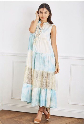 Mayorista YALI MODA - Vestido Largo "Azul Sereno"