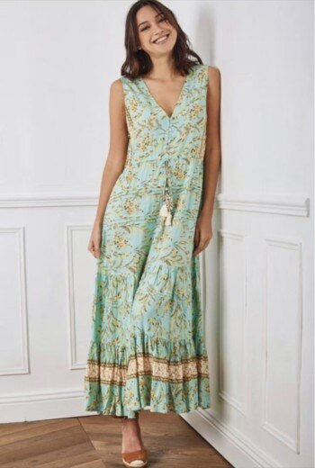 Mayorista YALI MODA - Vestido Largo "Aqua Breeze"