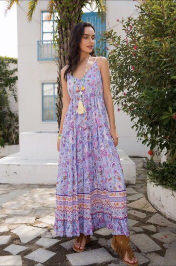 Mayorista YALI MODA - Vestido Largo "Lavanda de Verano"