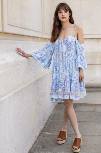 Mayorista YALI MODA - Vestido Corto "Blue Serenity"