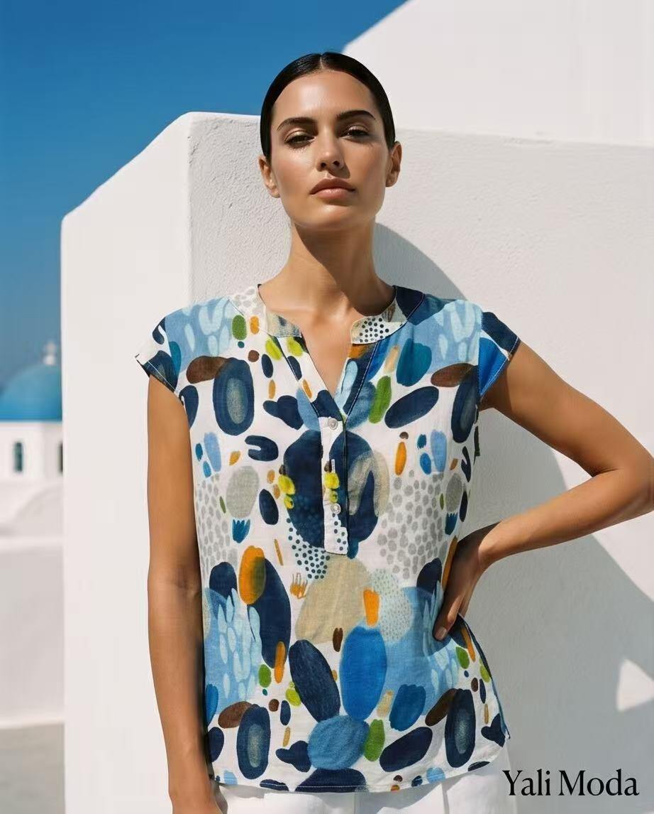 Wholesaler YALI MODA - Summer Blouse "Ocean Breeze"