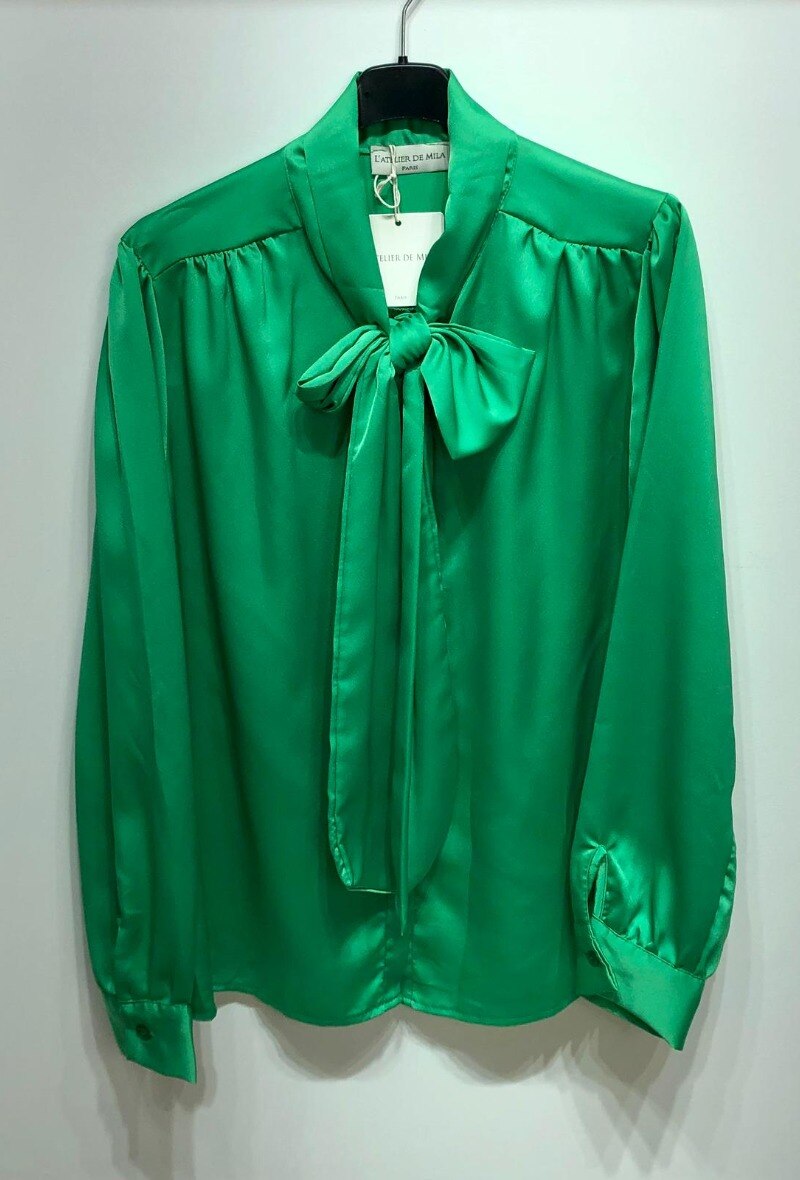 Wholesaler YELLOZ - satin bow shirt