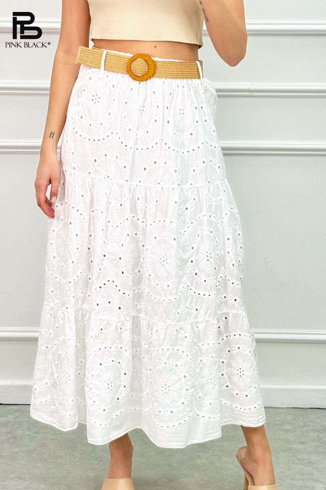 Mayorista Yitaly Style - VESTIDO CON BORDADO DE SANGALLO