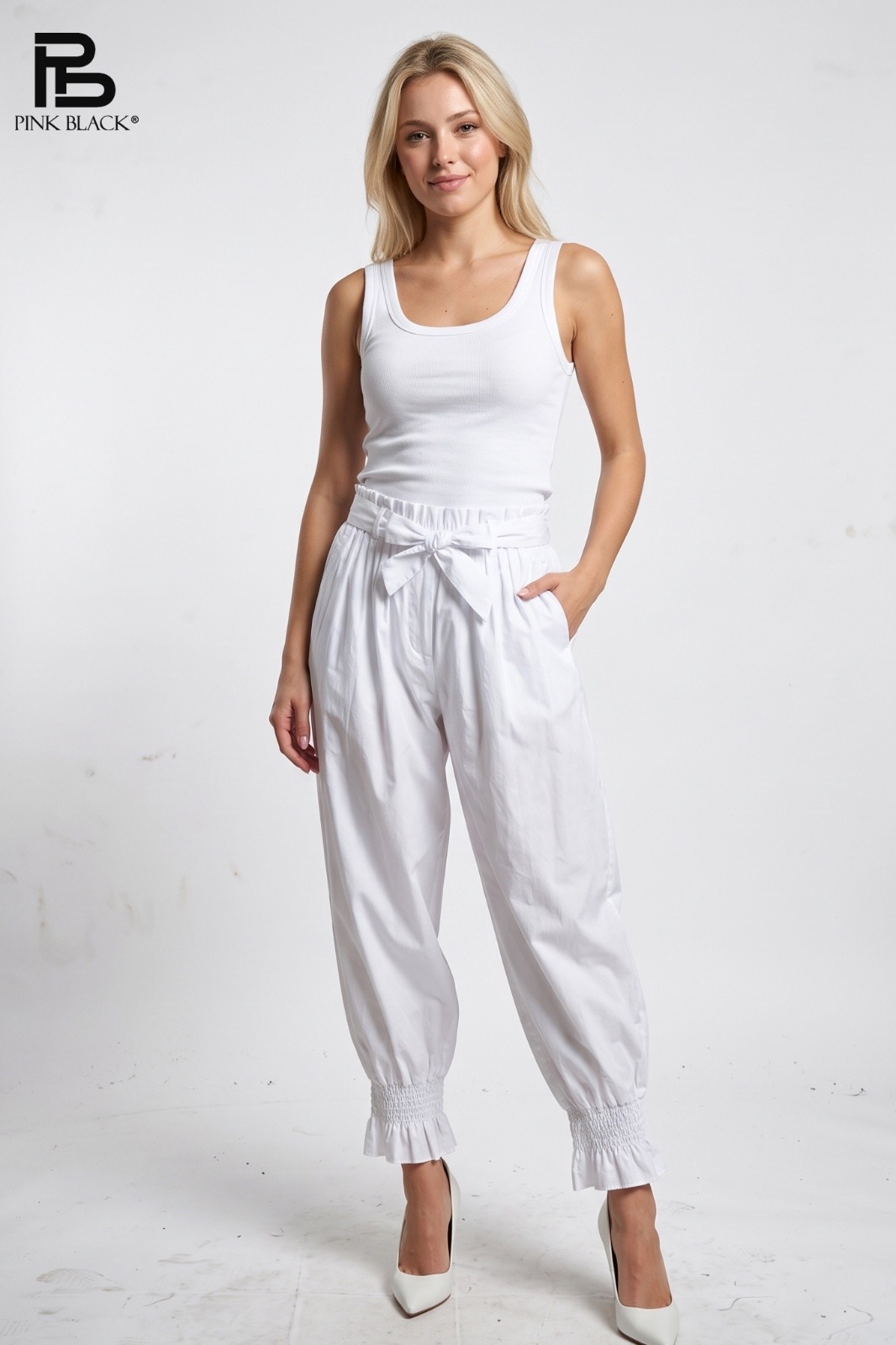 Grossiste Yitaly Style - PANTALON BOUFFANT AVEC NŒUD
