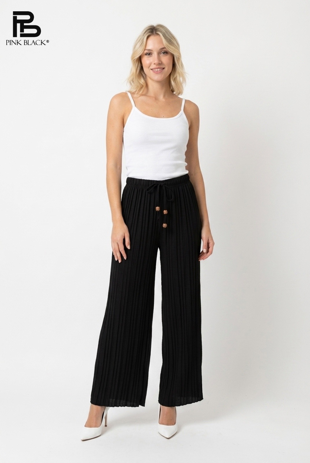 Wholesaler Yitaly Style - PLEATED TROUSERS WITH DRAWSTRING