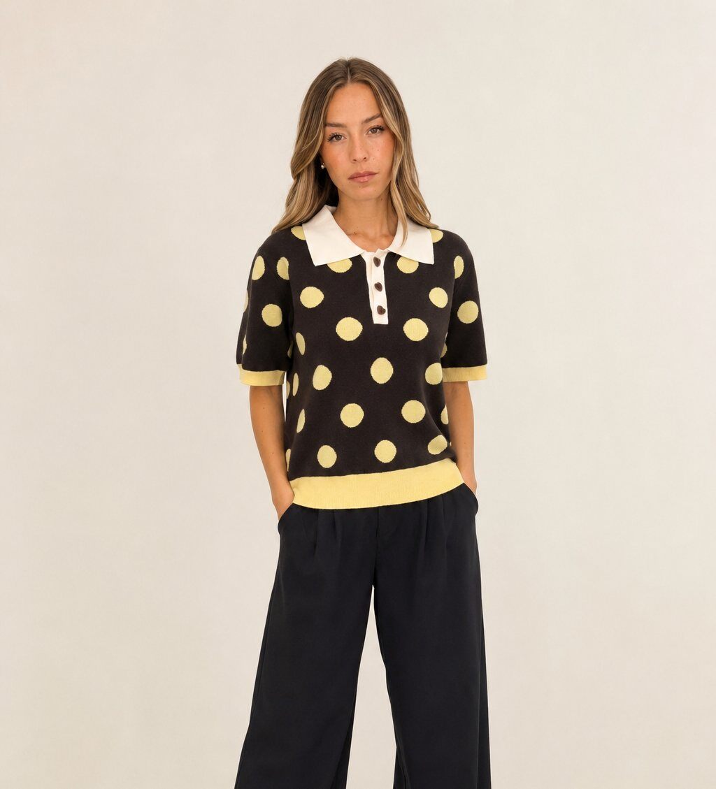 Wholesaler Yitaly Style - POLKA DOT KNIT POLO