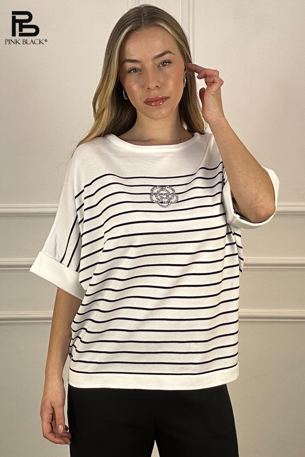 Großhändler Yitaly Style - Gestreiftes Trikot mit kurzer Ärmel