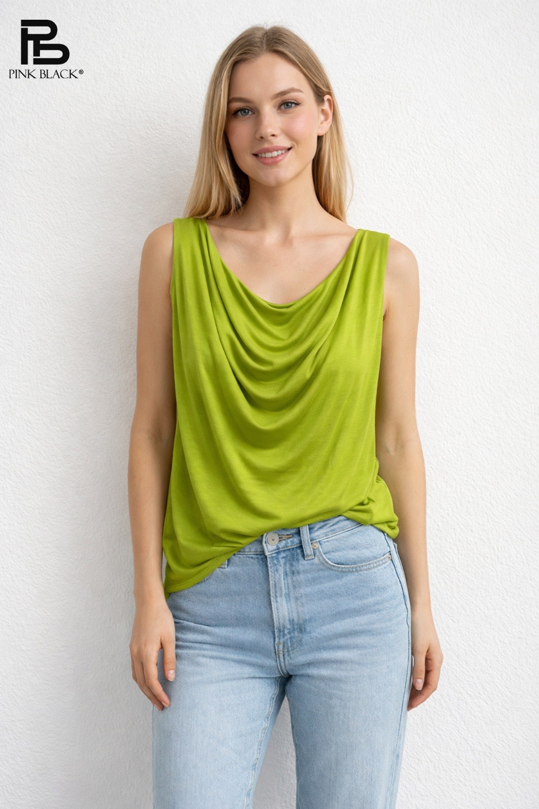 Mayorista Yitaly Style - TOP CON ESCOTE DRAPEADO