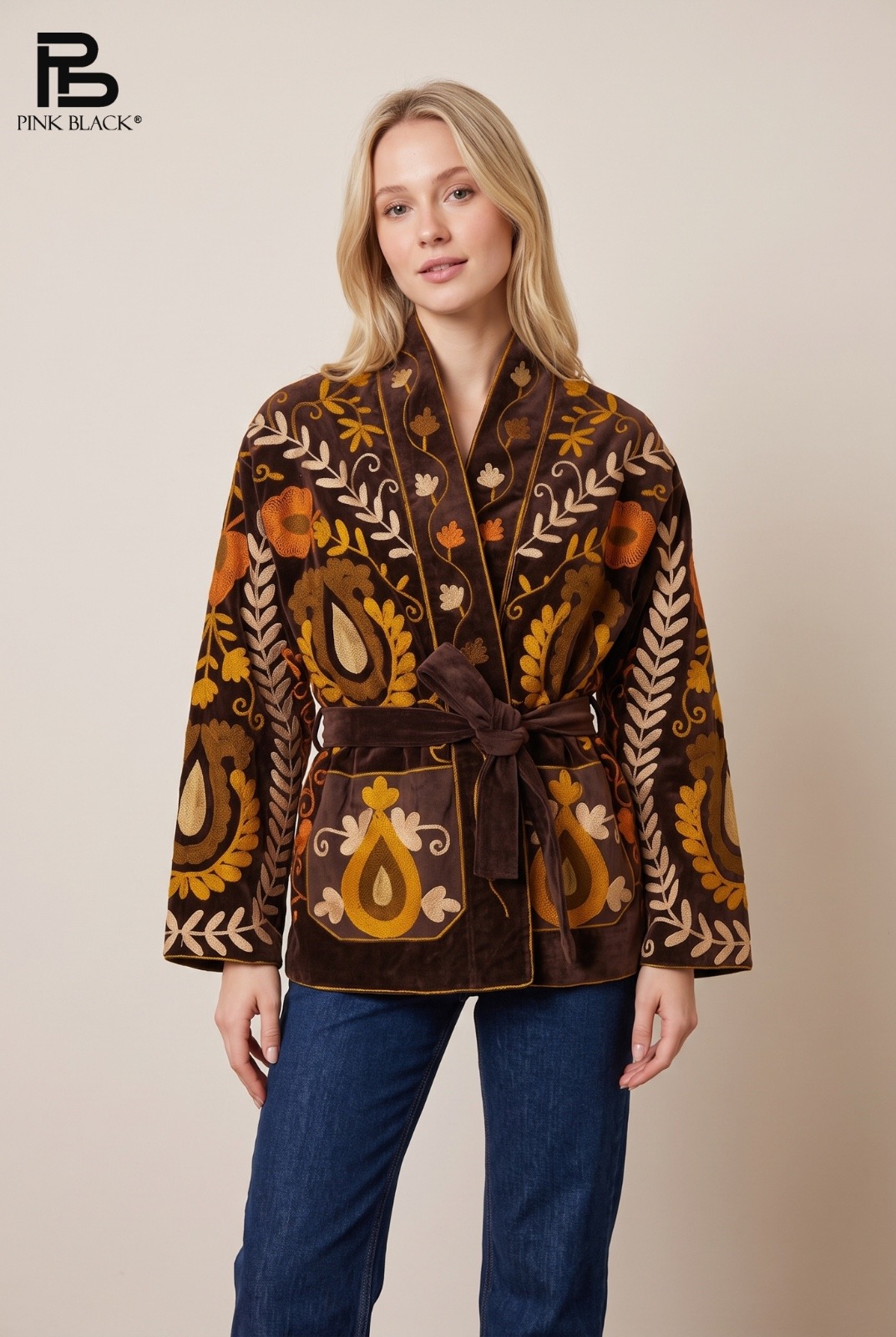 Grossista Yitaly Style - GIACCA KIMONO CON RICAMI ETNICI