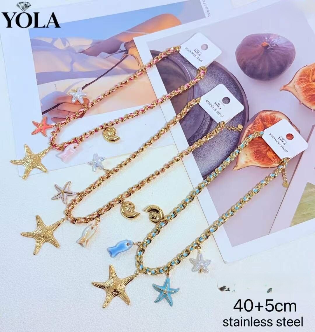 Wholesaler YOLA BIJOUX - NECKLACE in stainless steel with an elegant and detailed design