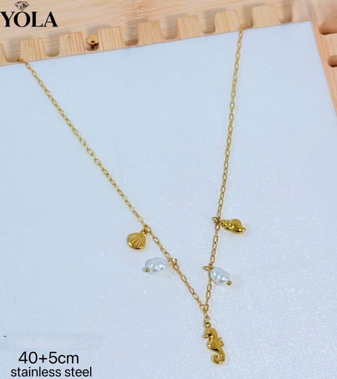 Grossiste YOLA BIJOUX - Collier pour femme en acier inoxydable avec pendentifs marins