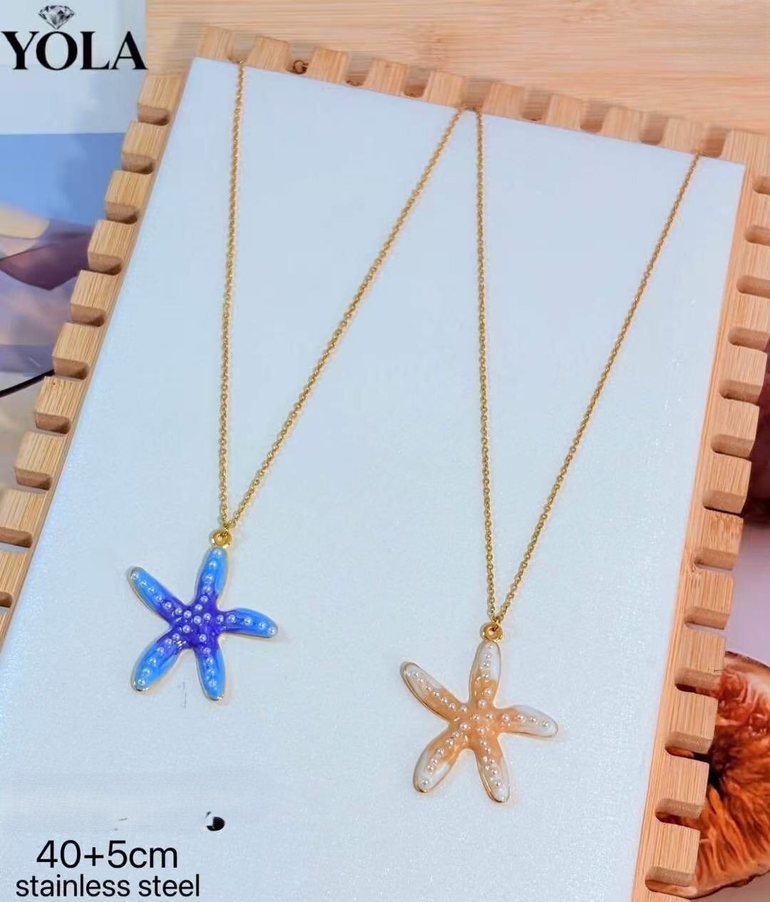 Wholesaler YOLA BIJOUX - STEEL NECKLACE WITH STARFISH