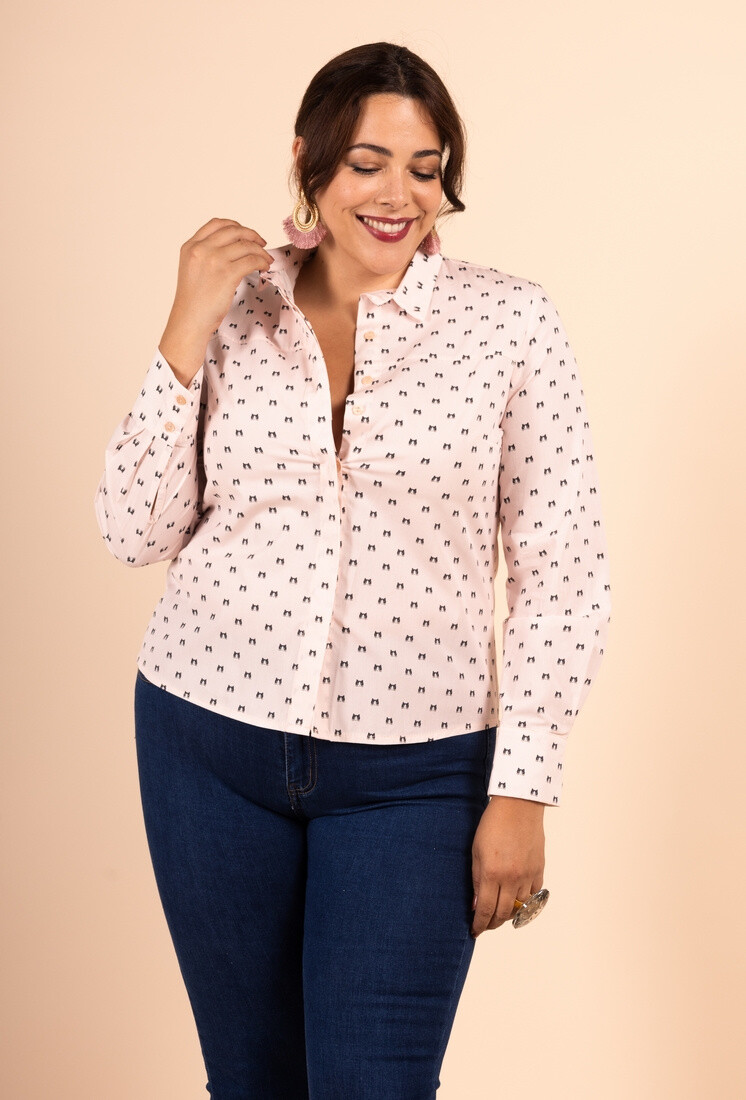 Grossiste You Udress Size+ - Chemise cintrée imprimée