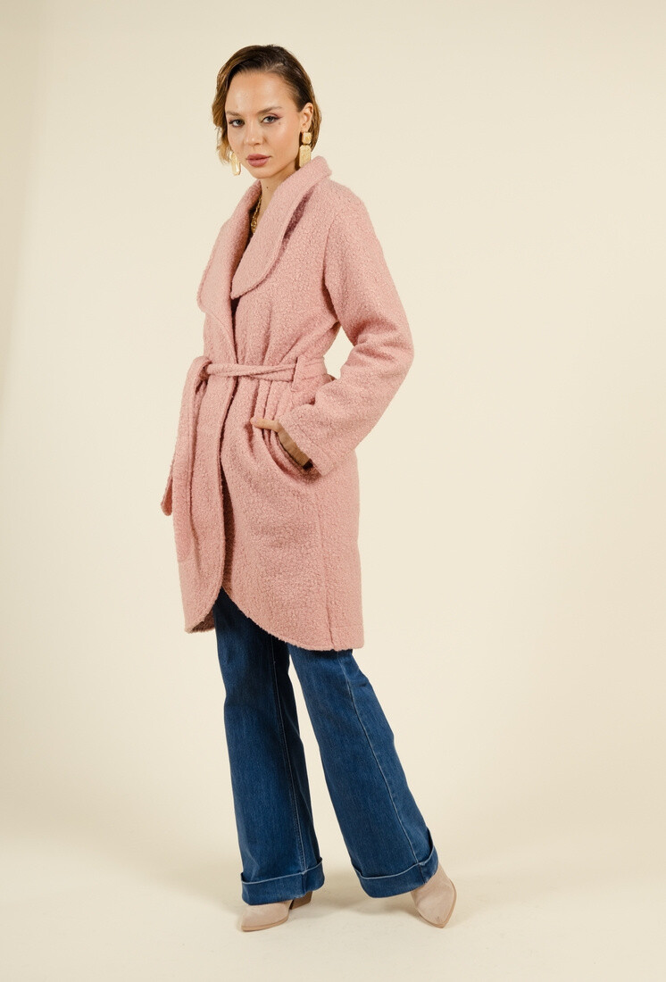 Grossiste You Udress Size+ - Manteau Rose