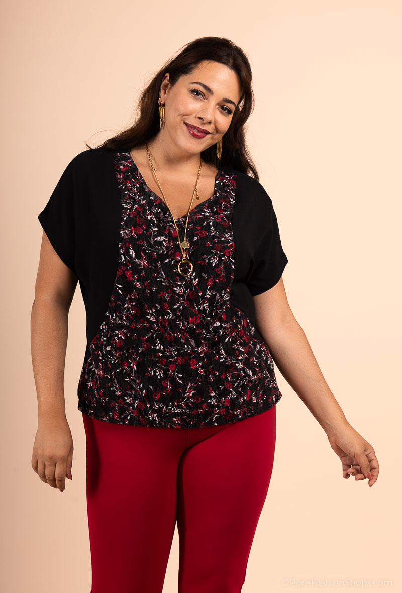 Grossista You Udress Size+ - Top casual con scollo a V