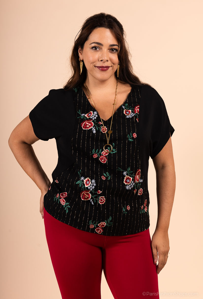 Grossista You Udress Size+ - Top casual con scollo a V