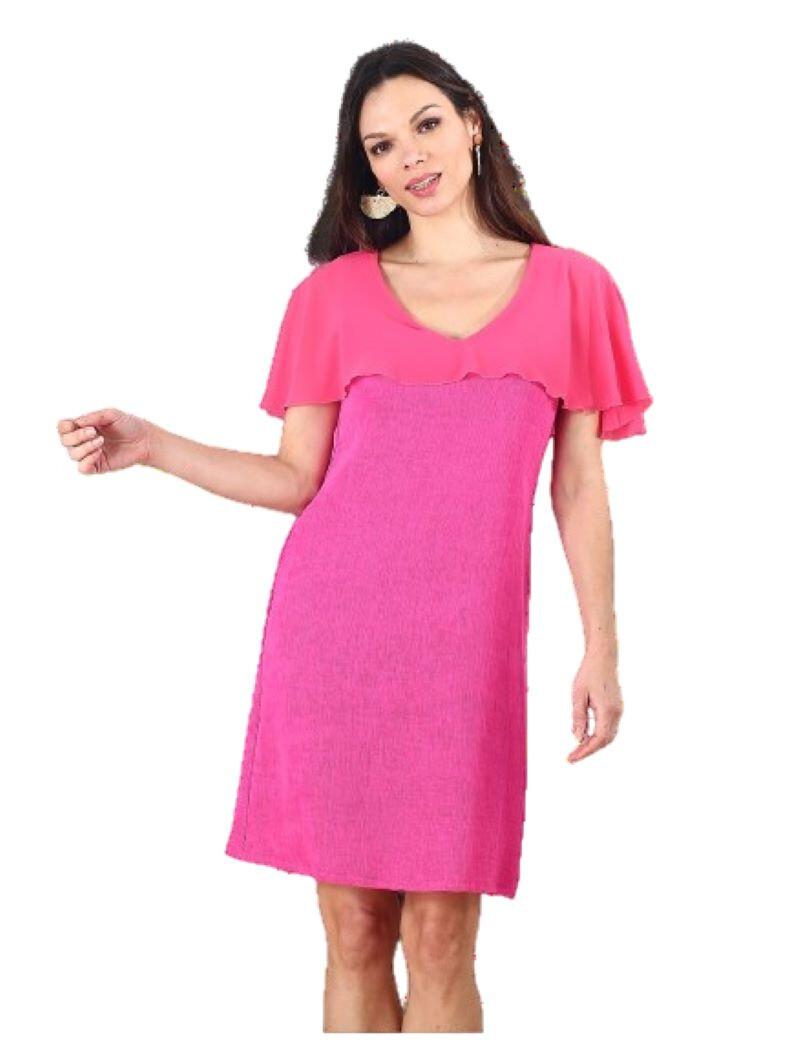 Grossiste You Udress Size+ - Robe fuchsia