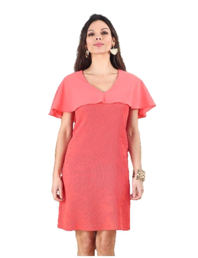 Grossiste You Udress Size+ - Robe corail