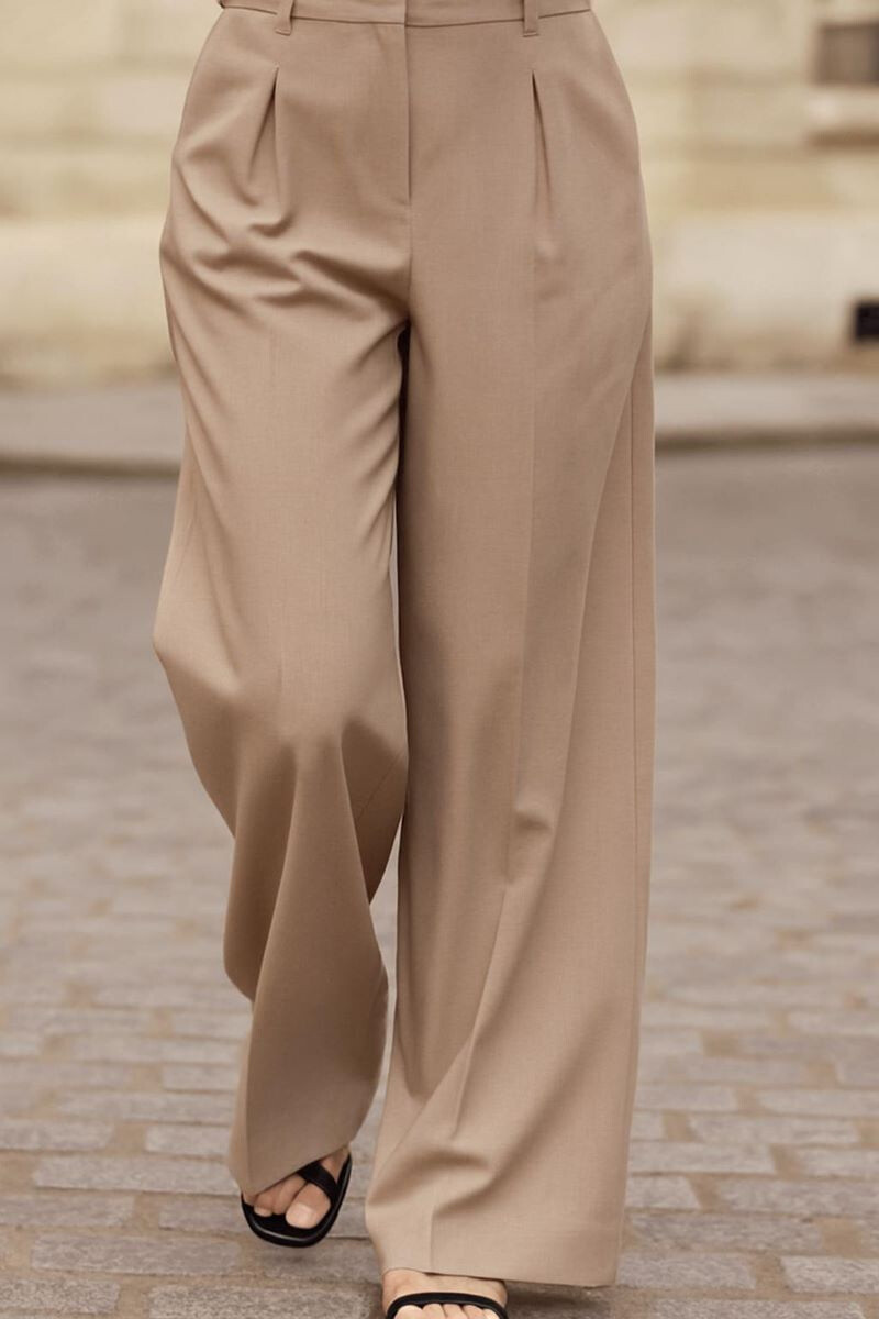 Grossista YOU UDRESS - Pantaloni grandi e fluidi con vita grigia