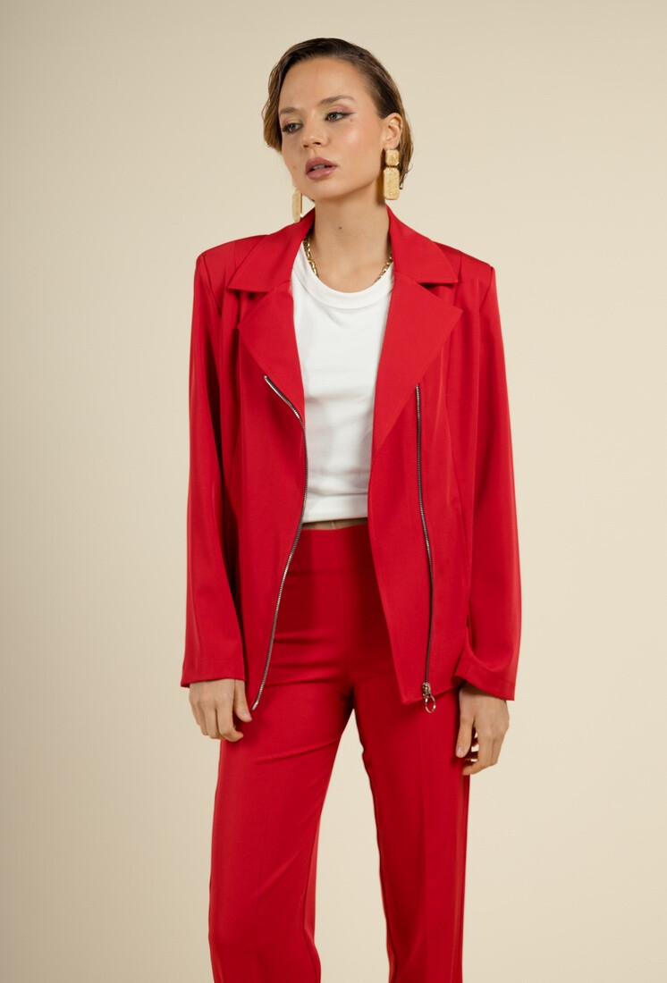 Grossiste YOU UDRESS - Veste perfecto rouge revisité