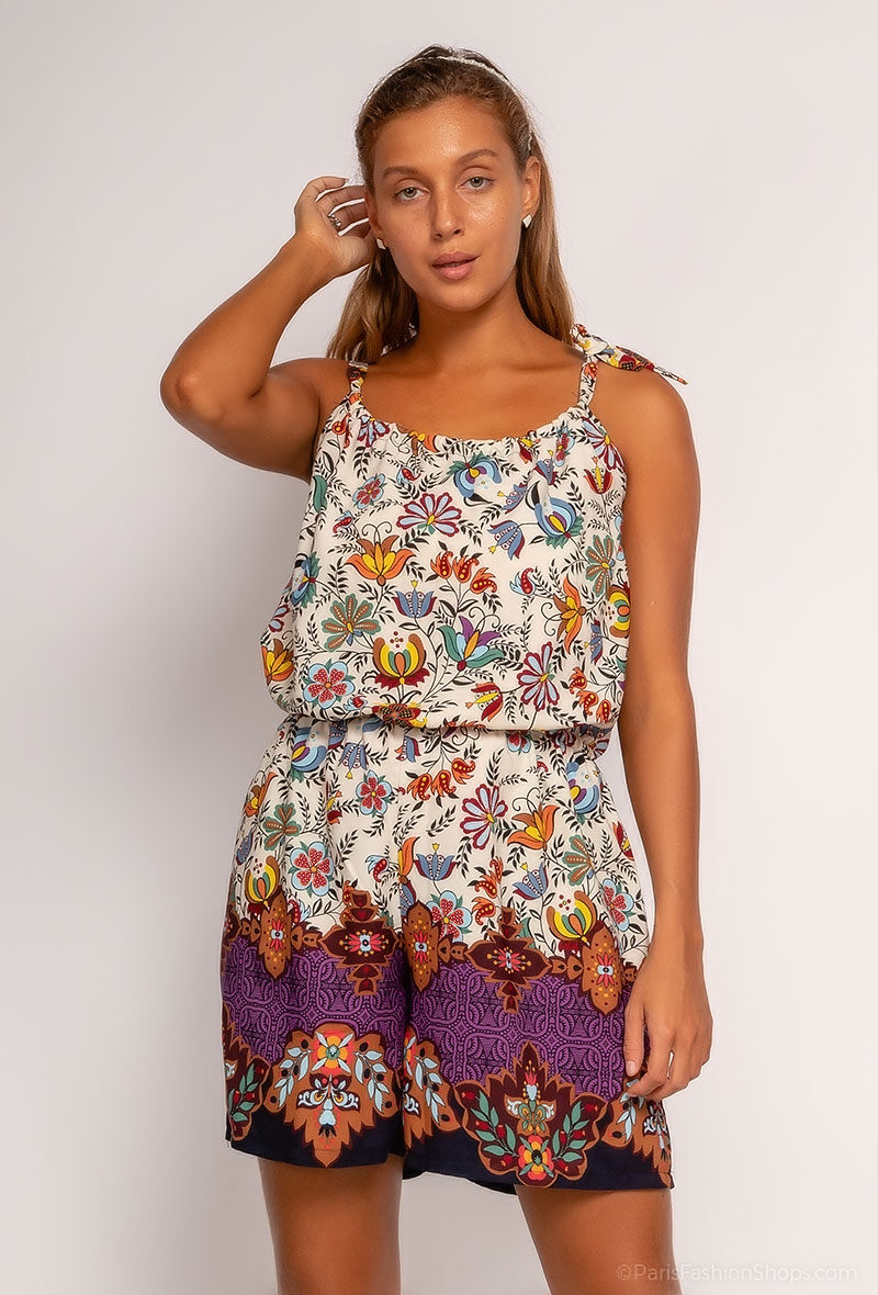 Wholesaler YOURS Paris - Romer with tie-up straps and flower print