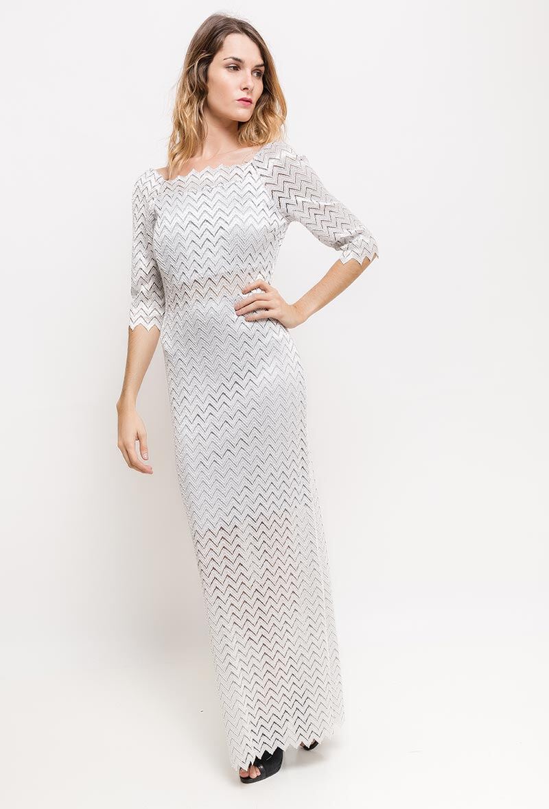 Grossiste YOURS Paris - Robe longue en dentelle