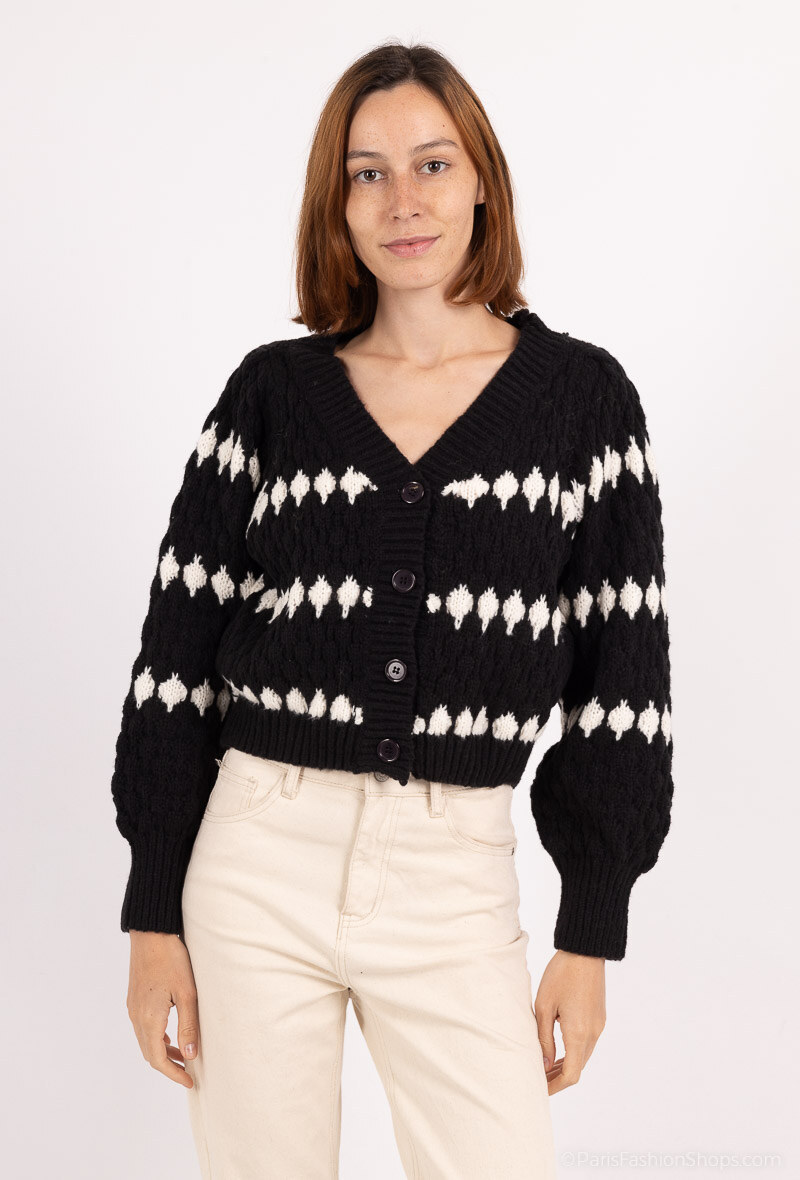 Wholesaler Yu&Me - Chunky diamond knit cardigan