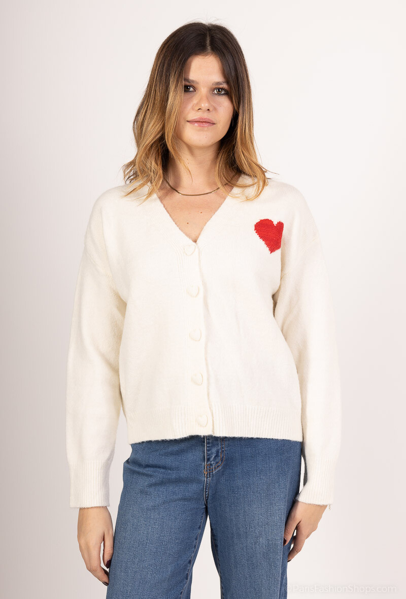 Wholesaler Yu&Me - Heart cardigan