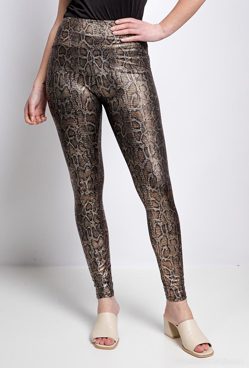 Grossiste Yu&Me - Leggings python doré